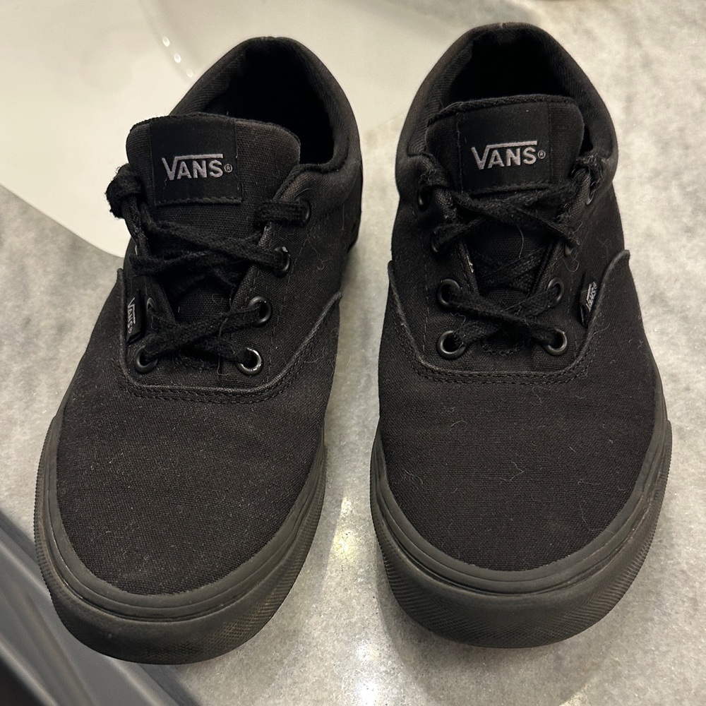 Vans All-Black Canvas Sneakers